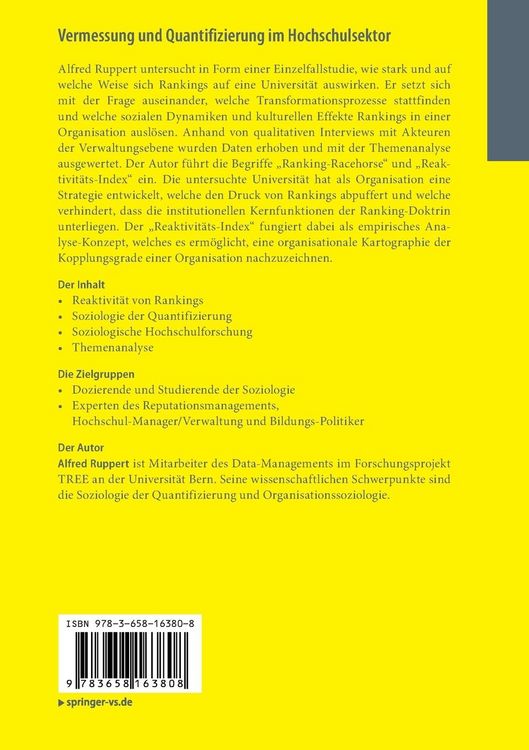 Produktbild: Vermessung und Quantifizierung im Hochschulsektor