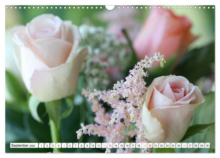 Produktbild: Blumenpracht - Bl&uuml;ten und Str&auml;u&szlig;e (Wandkalender 2026 DIN A3 quer), CALVENDO Monatskalender