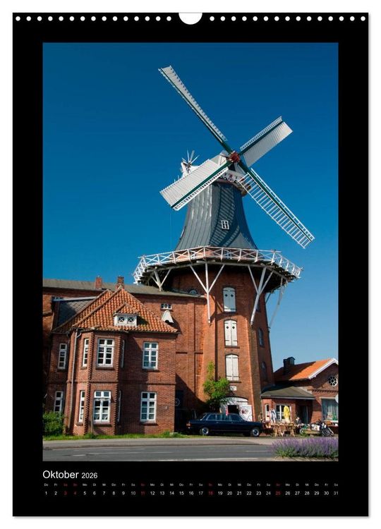 Produktbild: Windm&uuml;hlen in Deutschland (Wandkalender 2026 DIN A3 hoch), CALVENDO Monatskalender