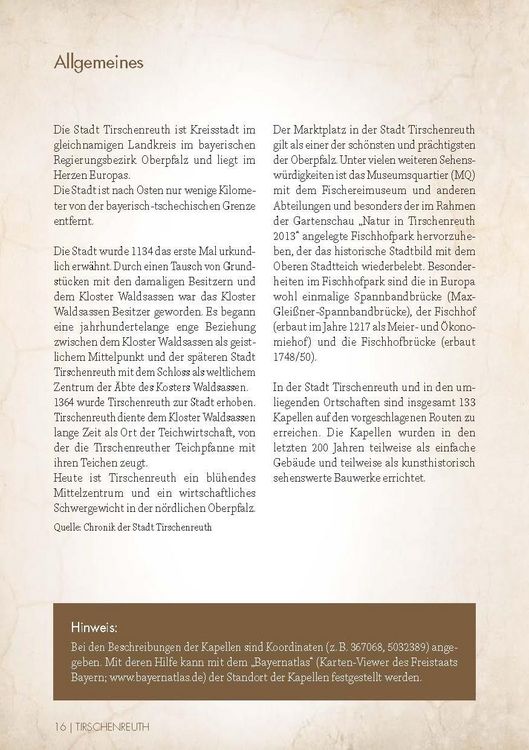 Produktbild: Kapellen im Landkreis Tirschenreuth