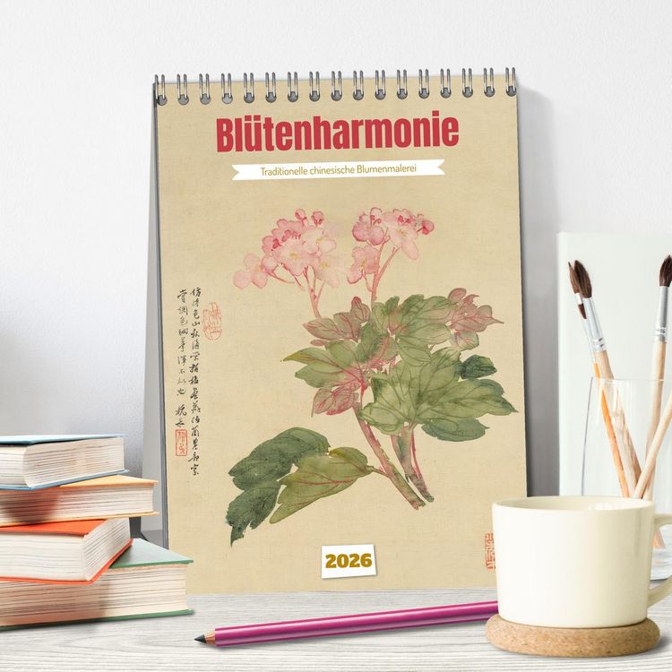 Produktbild: Bl&uuml;tenharmonie (Tischkalender 2026 DIN A5 hoch), CALVENDO Monatskalender