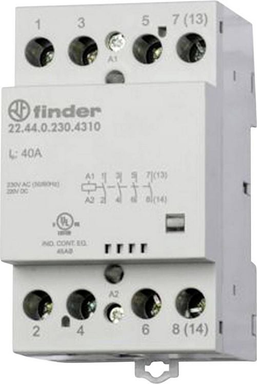 Produktbild: Finder 22.44.0.024.4410 Installationssch&uuml;tz 4 &Ouml;ffner 440 V/AC 1St.
