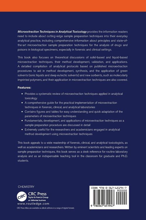 Produktbild: Microextraction Techniques in Analytical Toxicology