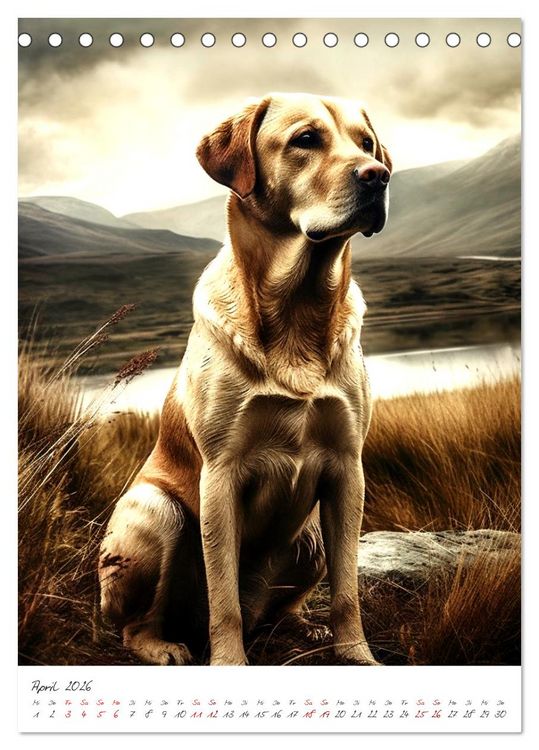 Produktbild: Der Labrador (Tischkalender 2026 DIN A5 hoch), CALVENDO Monatskalender