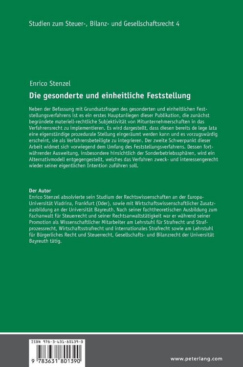 Produktbild: Die gesonderte und einheitliche Feststellung