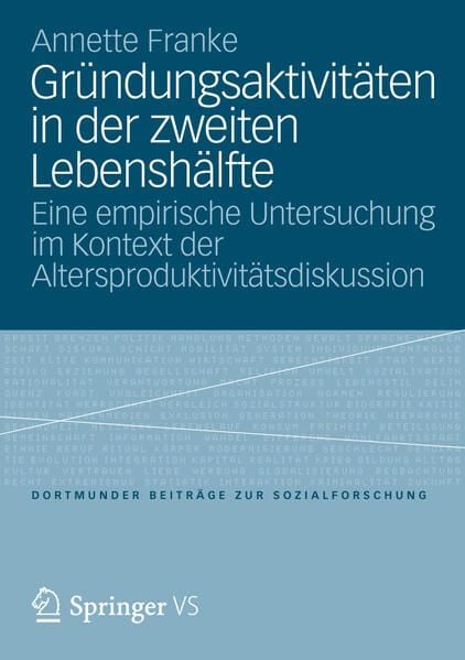 Produktbild: Gr&uuml;ndungsaktivit&auml;ten in der zweiten Lebensh&auml;lfte