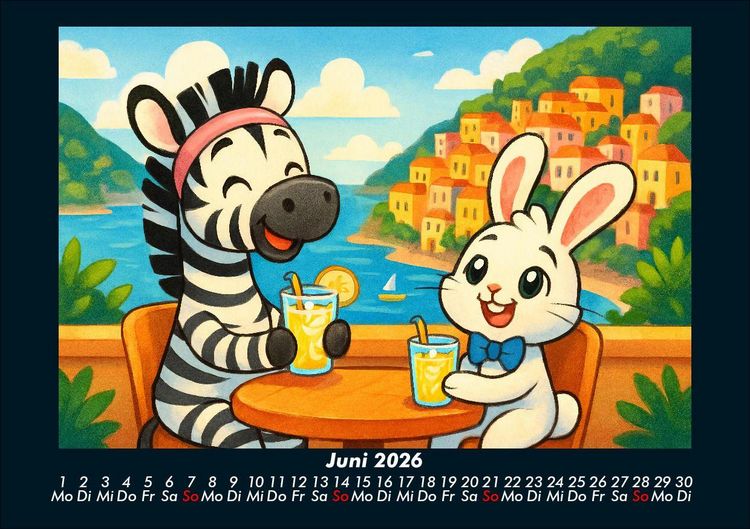 Produktbild: Zara & Bouncy in Italien 2026 Fotokalender DIN A5