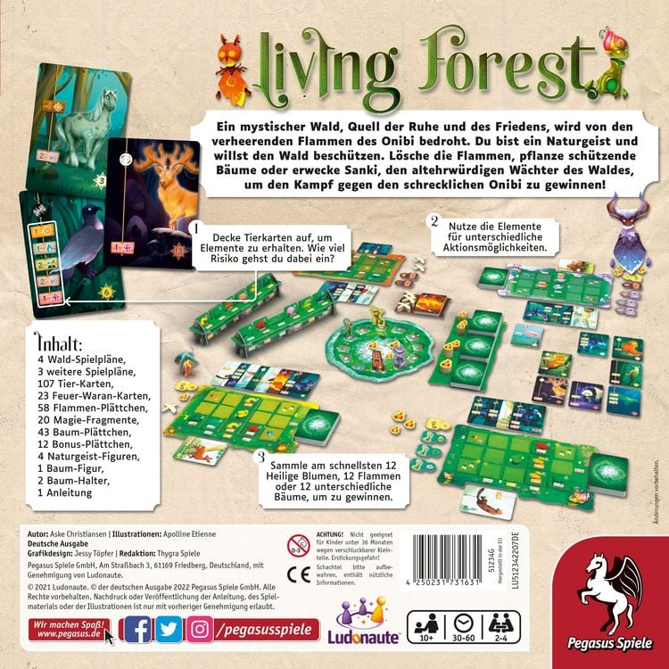 Produktbild: Pegasus 51234G - Living Forest - Kennerspiel des Jahres 2022