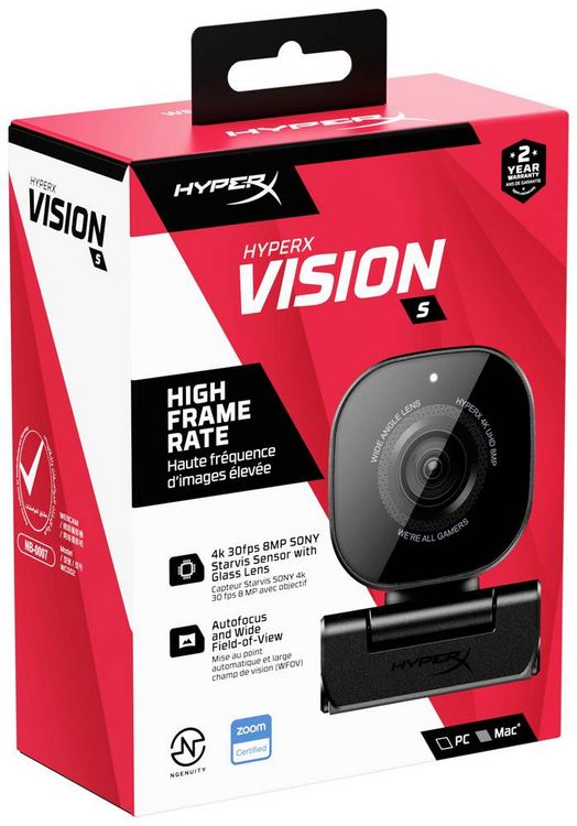 Produktbild: HyperX Vision S 4K-Webcam Klemm-Halterung