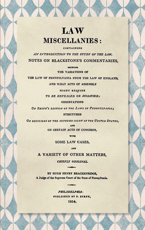 Produktbild: Law Miscellanies [1814]