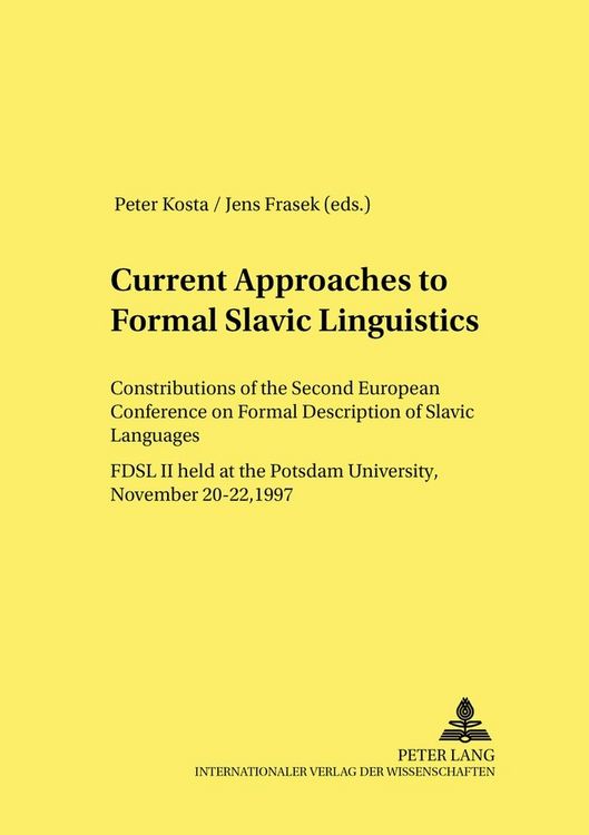 Produktbild: Current Approaches to Formal Slavic Linguistics