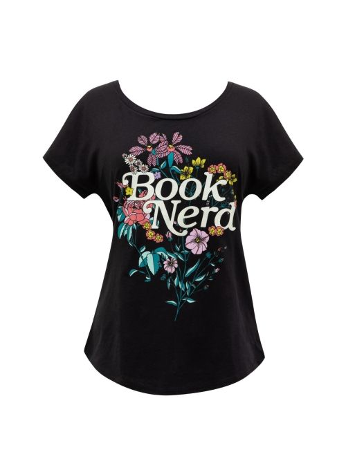 Produktbild: Book Nerd Floral Women's Relaxed Fit T-Shirt X-Large