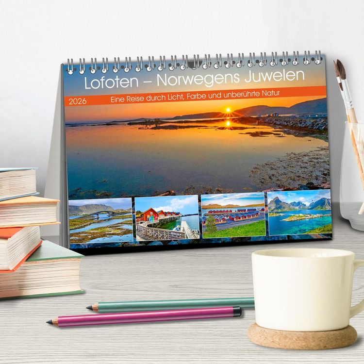 Produktbild: Lofoten - Norwegens Juwelen (Tischkalender 2026 DIN A5 quer), CALVENDO Monatskalender