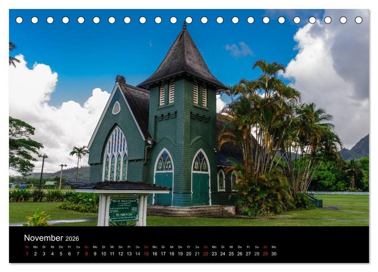 Produktbild: Hawaii - Kauai (Tischkalender 2026 DIN A5 quer), CALVENDO Monatskalender