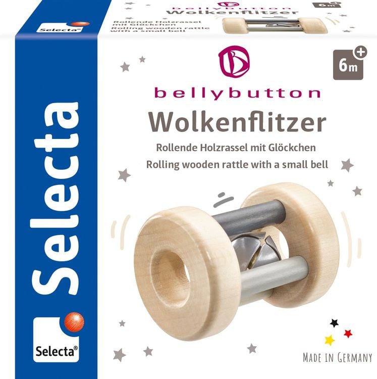 Bild vom Artikel Selecta 64003 - bellybutton, Wolkenflitzer, Rassel, Holz, 7 cm vom Autor 