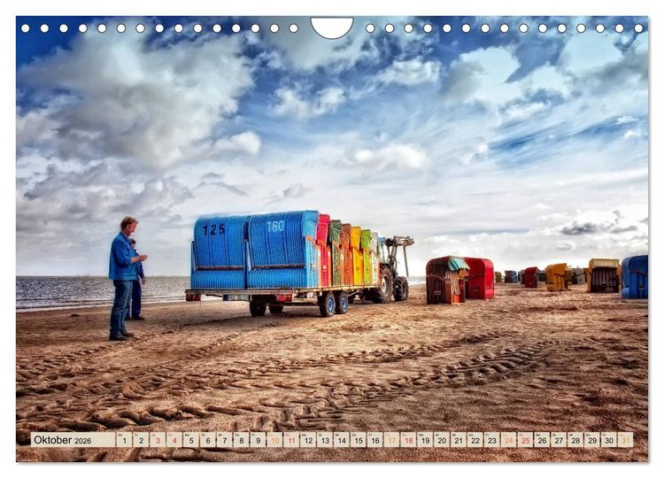 Produktbild: Friesland - Nordseebad Dangast (Wandkalender 2026 DIN A4 quer), CALVENDO Monatskalender