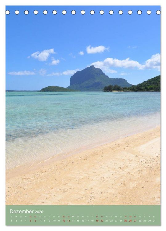 Produktbild: Erlebe mit mir das Inselparadies Mauritius (Tischkalender 2026 DIN A5 hoch), CALVENDO Monatskalender