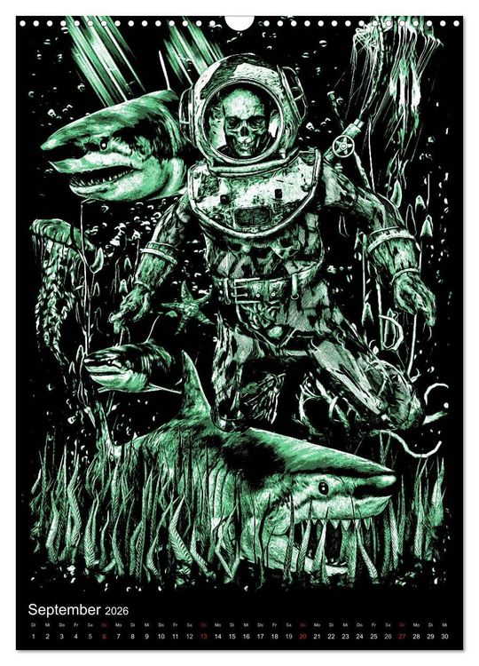 Produktbild: BLOODBOY/DARK ILLUSTRATION (Wandkalender 2026 DIN A3 hoch), CALVENDO Monatskalender