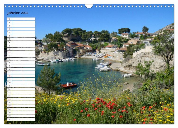Produktbild: Les Calanques - Criques et fiords de Provence (Calendrier mural 2026 DIN A3 vertical), CALVENDO calendrier mensuel