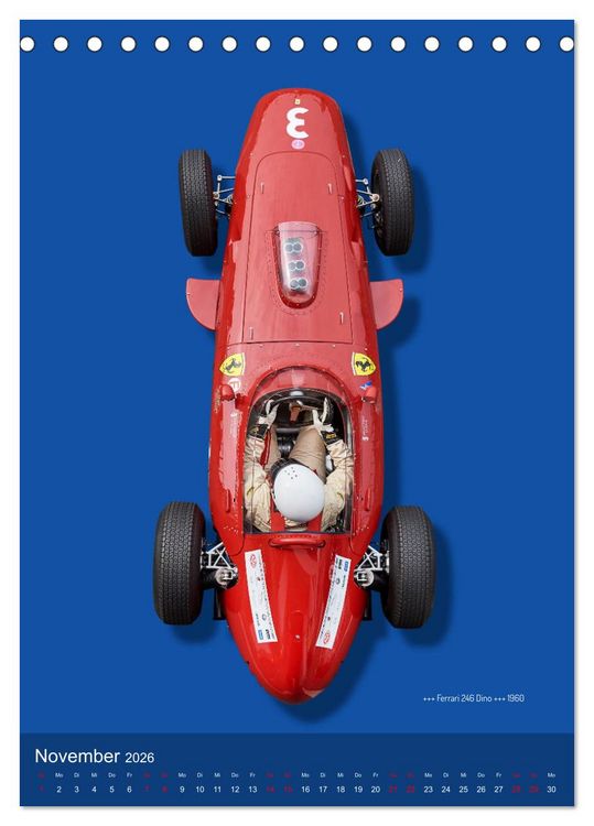 Produktbild: Legenden des Rennsports, Historic Grand Prix Cars 1925-1960 (Tischkalender 2026 DIN A5 hoch), CALVENDO Monatskalender
