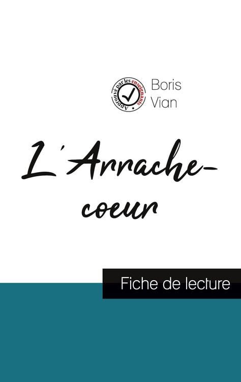 Produktbild: L'Arrache-coeur de Boris Vian (fiche de lecture et analyse compl&egrave;te de l'oeuvre)
