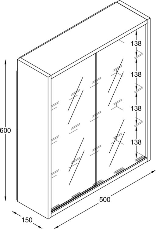 Produktbild: H&auml;ngevitrine Wandvitrine Sammel Deko Drivalo M