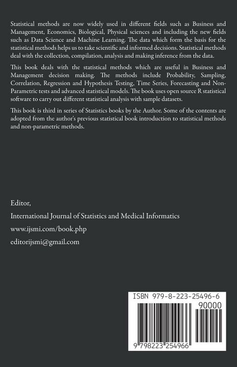 Produktbild: Introduction To Business Statistics Through R Software