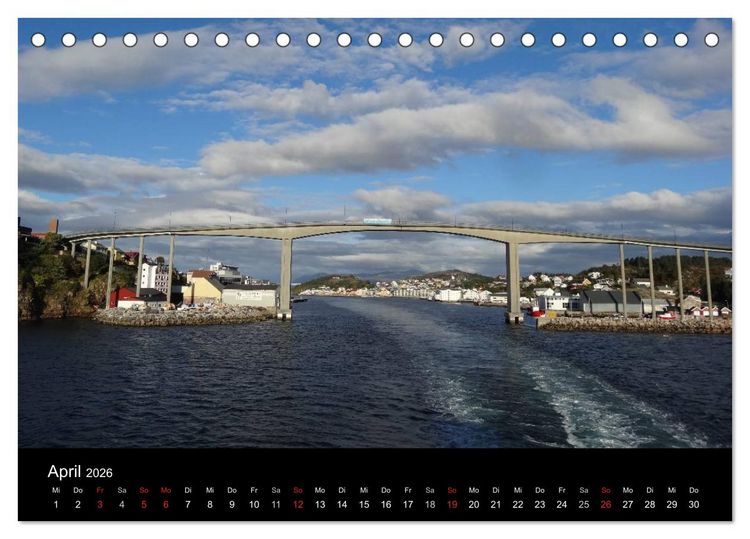 Produktbild: Impressionen von Norwegen entlang der Hurtigruten (Tischkalender 2026 DIN A5 quer), CALVENDO Monatskalender