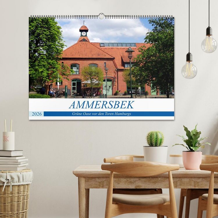 Produktbild: Ammersbek - Gr&uuml;ne Oase vor den Toren Hamburgs (Wandkalender 2026 DIN A2 quer), CALVENDO Monatskalender