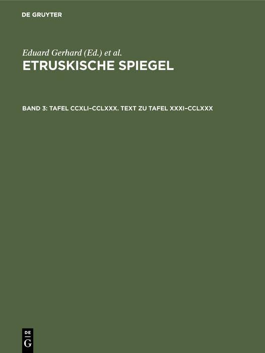 Produktbild: Tafel Ccxli-Cclxxx. Text Zu Tafel Xxxi-Cclxxx
