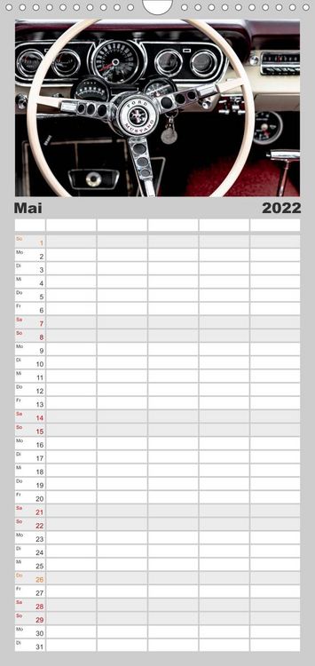 Produktbild: Familienplaner Oldtimer - Cockpits vergangener Zeiten (Wandkalender 2022 , 21 cm x 45 cm, hoch)