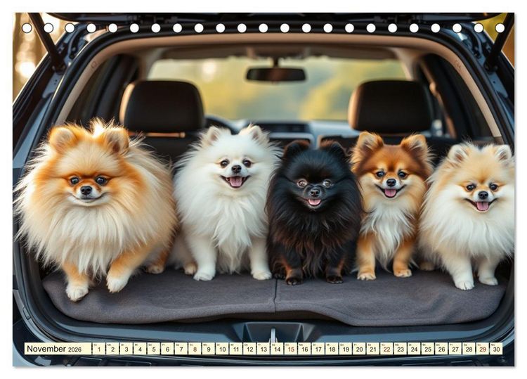 Produktbild: Tausendsassa - Pomeranian (Tischkalender 2026 DIN A5 quer), CALVENDO Monatskalender