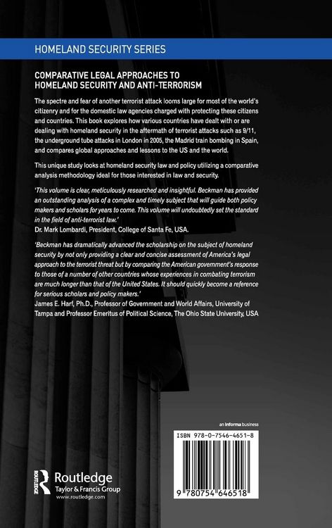 Produktbild: Comparative Legal Approaches to Homeland Security and Anti-Terrorism