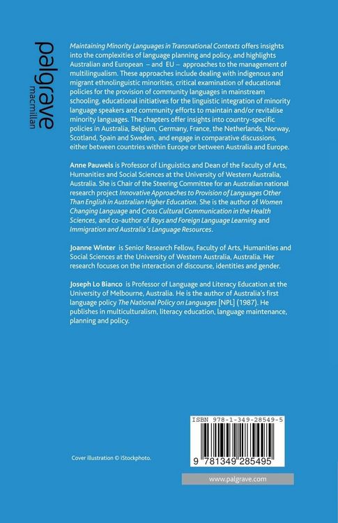 Produktbild: Maintaining Minority Languages in Transnational Contexts
