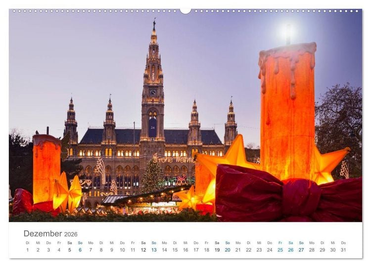 Produktbild: Traumhaftes Wien 2026 (hochwertiger Premium Wandkalender 2026 DIN A2 quer), Kunstdruck in Hochglanz