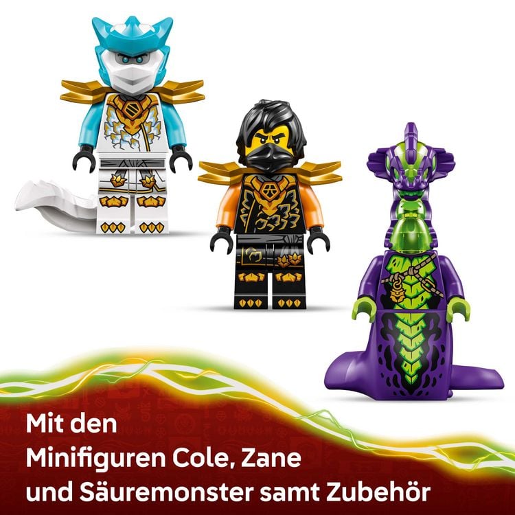Produktbild: LEGO NINJAGO 71854 Coles Action-Mech und Drachen-Zane, Ninja Spielzeug