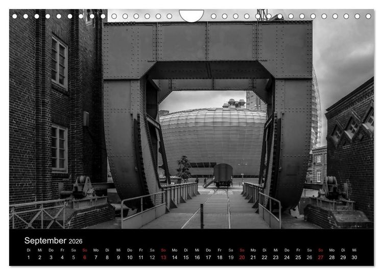 Produktbild: Bremerhaven - Blickpunkte Schwarzwei&szlig; (Wandkalender 2026 DIN A4 quer), CALVENDO Monatskalender