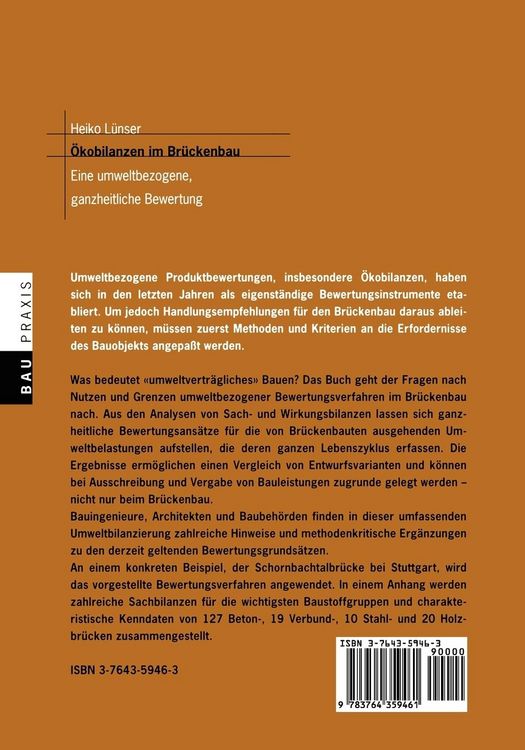 Produktbild: &Ouml;kobilanzen im Br&uuml;ckenbau