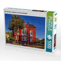 Produktbild: CALVENDO Puzzle Das rote Haus, Frankfurter / Ecke Thomasstra&szlig;e | 1000 Teile Lege-Gr&ouml;&szlig;e 64x48cm Foto-Puzzle f&uuml;r gl&uuml;ckliche Stunden