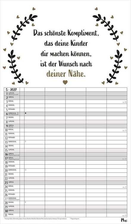 Produktbild: Visual Words Familienplaner 2027