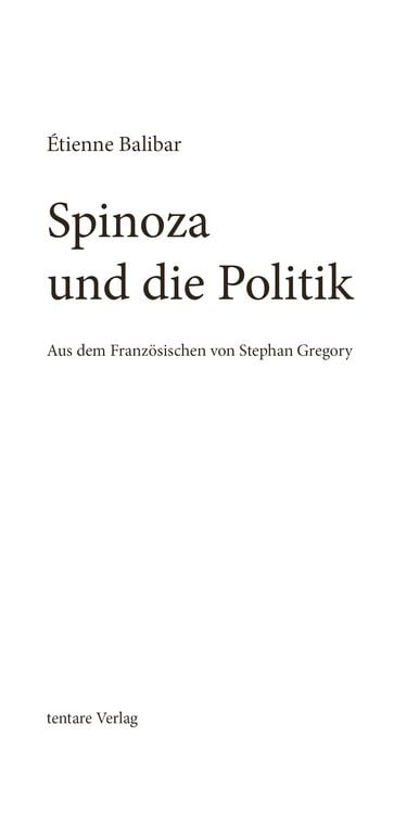 Produktbild: Spinoza und die Politik