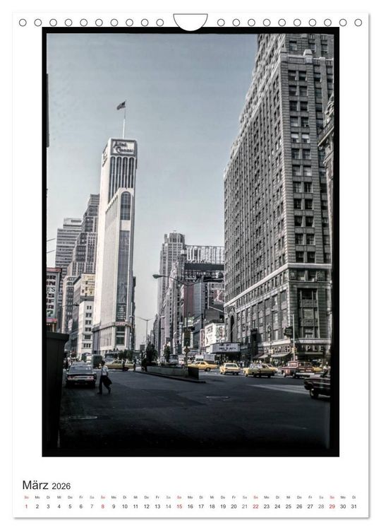 Produktbild: NEW YORK CITY - Vintage Views (Wandkalender 2026 DIN A4 hoch), CALVENDO Monatskalender