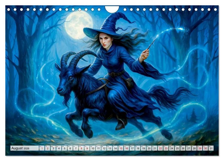 Produktbild: Mystische Hexen - Magische Frauen und finstere N&auml;chte (Wandkalender 2026 DIN A4 quer), CALVENDO Monatskalender