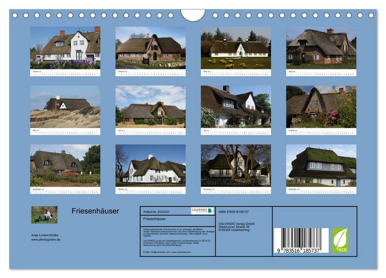 Produktbild: Friesenh&auml;user (Wandkalender 2026 DIN A4 quer), CALVENDO Monatskalender