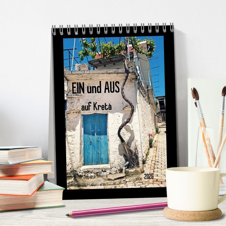 Produktbild: Ein und Aus auf Kreta (Tischkalender 2026 DIN A5 hoch), CALVENDO Monatskalender