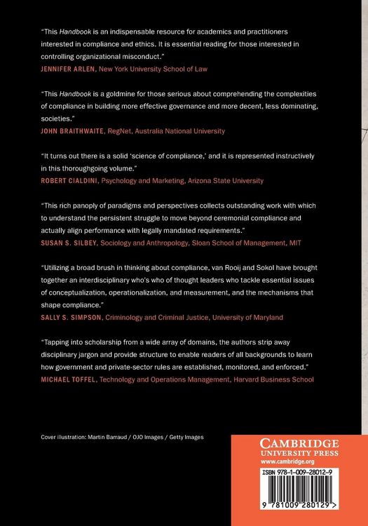 Produktbild: The Cambridge Handbook of Compliance