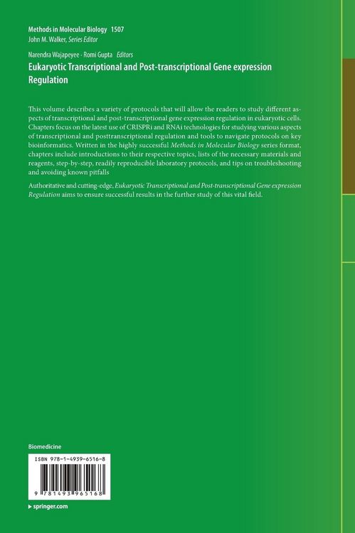 Produktbild: Eukaryotic Transcriptional and Post-Transcriptional Gene Expression Regulation