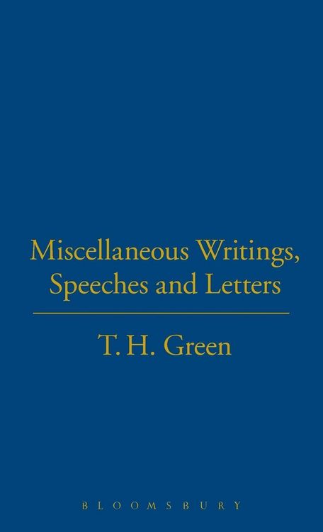 Produktbild: T.H.Green. Miscellaneous Writings,