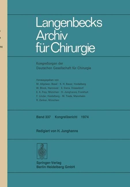 Produktbild: Verhandlungen der Deutschen Gesellschaft f&uuml;r Chirurgie: Tagung vom 8. bis 11. Mai 1974