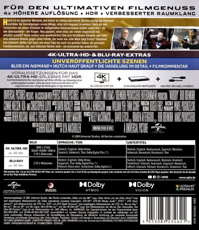Produktbild: NOBODY (+ Blu-ray 2D)